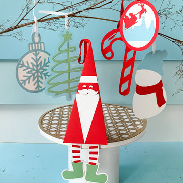 Pinfliers Christmas Paper Hanging Ornaments for Tree Decoration, A Set of 6 Paper Christmas Ornaments for Home Decor, Multicolor